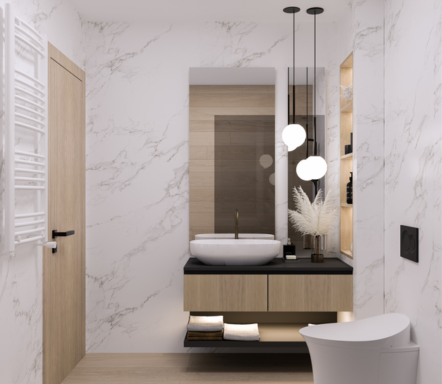 Small Iuxurious Minimalist Bathroom